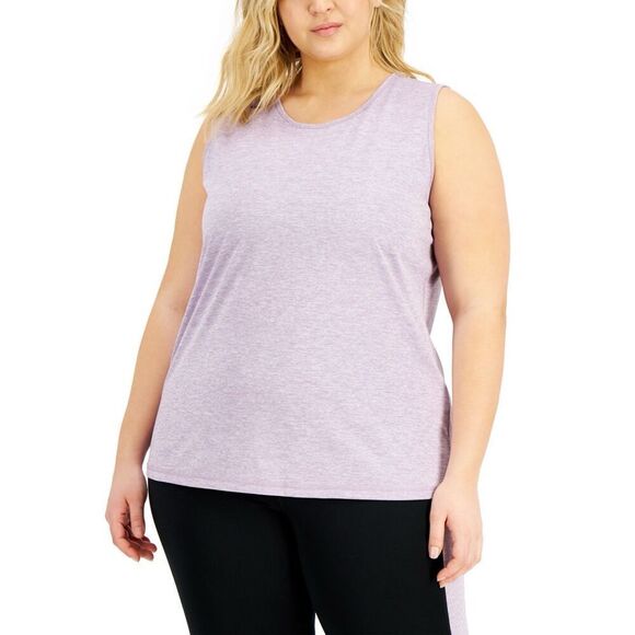 ID Ideology Women S Keyhole Back Tank Top Purple Size 1X - Picture 1 of 3